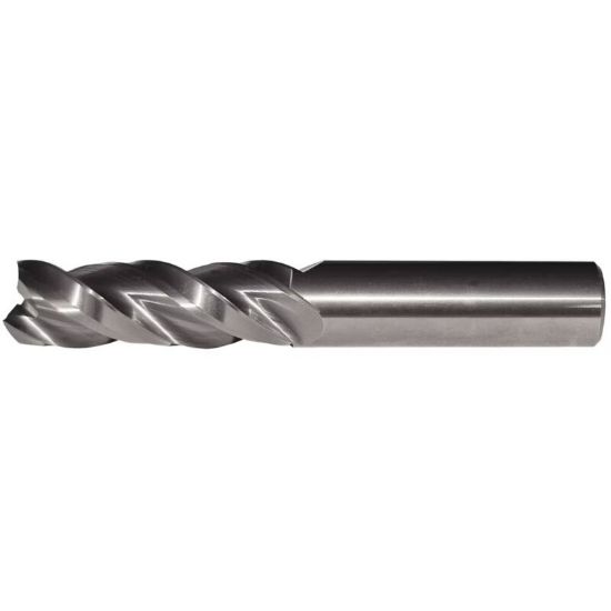 Picture of HANITA/WIDIA 5A0307002B DIA 1/4 SH 0.2500 LOC 0.50 OAL 2.50 End Mill Standard Flute High Helix Carbide Uncoated Single End Corner Radius 0.0300 0.76MM AluSurf