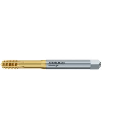 Picture of EMUGE B521Z700.0020 Tap M2-0.40MM Mod Bottom Metric DIN/DIN 2.0P-3.0P HSSE-Powder Metal TiN
