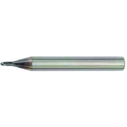 Picture of HANITA/WIDIA 7N0100302RJ DIA 0.30MM SH 0.2362 LOC 0.0118 OAL 1.968 End Mill Standard Flute High Helix Carbide TiAlN Single End Ball Nose Vision Plus