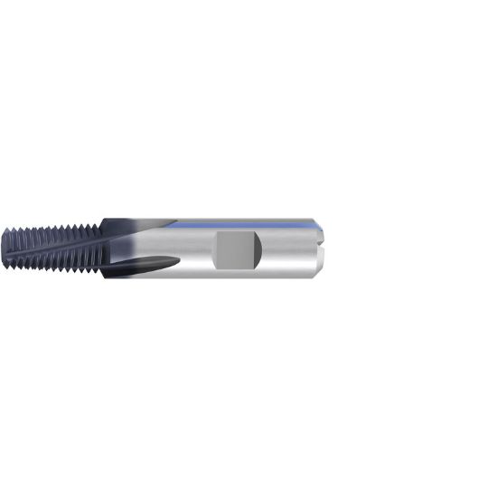 Picture of EMUGE GFT8B209.9676 Carbide Thread Mill 1/16"-1/8" x 27.00TPI 0.232 Cutter Diameter 2.250 OAL 4 Flute Carbide TIALN