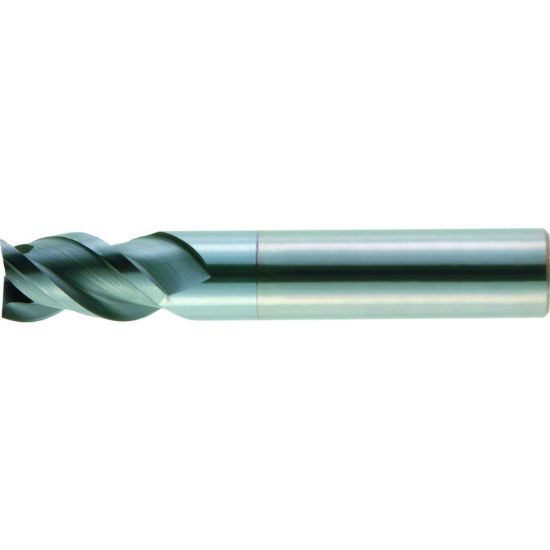 Picture of HANITA/WIDIA TR4C4307002A DIA 1/4 SH 0.2500 LOC 0.50 OAL 2.00 End Mill Standard Flute High Helix Carbide TiAlN Single End Corner Radius 0.0180 0.46MM WIDIA Series Mills