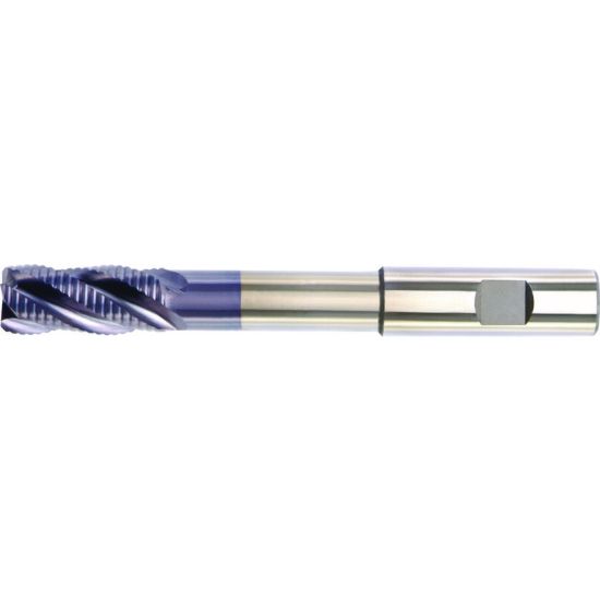 Picture of HANITA/WIDIA TF6TNR25008 DIA 1 SH 2.00 LOC 2.00 OAL 6.50 End Mill Powder Metal TiAlN Single End 45.0° Chamfer WIDIA Series Mills