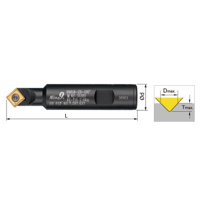 Picture of NINE 99616-3/4-100 Indexable Drill End Mill Weldon 0.7500 0.7500 19.05MM - 3/4 Cutter Dia