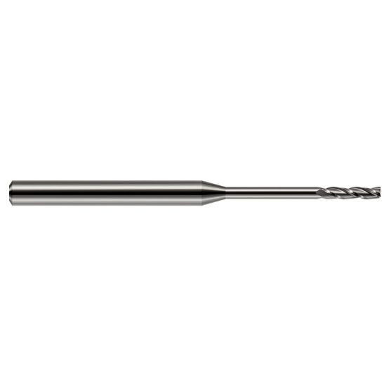 Picture of HARVEY Tool 13700 DIA 0.1 LOC 0.7500 OAL 2.50 End Mill Standard Flute Standard Helix Carbide Uncoated Single End Square Sharp