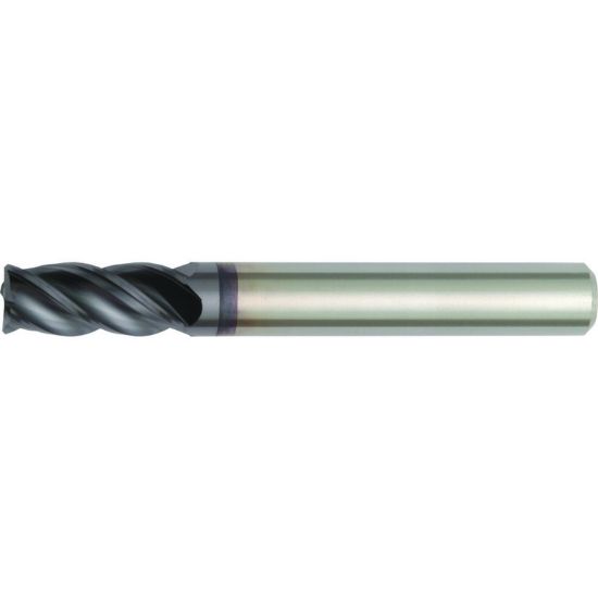 Picture of HANITA/WIDIA 477704002LT DIA 4MM SH 0.2362 LOC 0.4724 OAL 2.1654 End Mill Standard Flute High Helix Carbide TiCN Single End 45.0° Chamfer VariMill