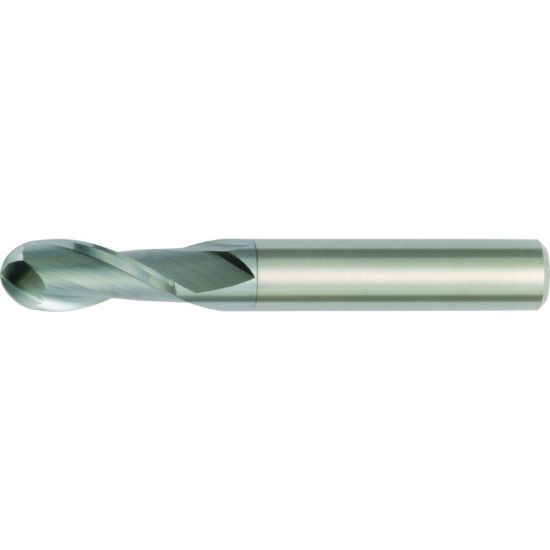 Picture of HANITA/WIDIA 400112005JJ DIA 12MM SH 0.4724 LOC 0.9843 OAL 4.9213 End Mill Standard Flute High Helix Carbide Uncoated Single End Ball Nose WIDIA Series Mills