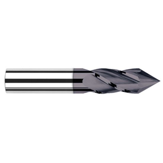 Picture of HARVEY Tool 15405-C3 5/64 DIA x 60 Carbide Drill /Mill, AlTiNDrill /Mill Carbide AlTiN Single End Drill Point