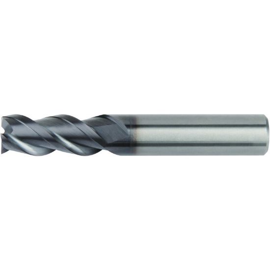 Picture of HANITA/WIDIA 450302501T DIA 2.50MM SH 0.1575 LOC 0.1575 OAL 1.968 End Mill Standard Flute High Helix Carbide AlTiN Single End Square Sharp WIDIA Series Mills