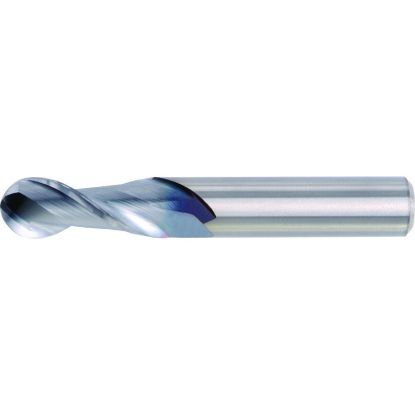 Picture of HANITA/WIDIA 4A4103001 DIA 1/8 SH 0.1250 LOC 0.2500 OAL 2.00 End Mill Standard Flute High Helix Carbide Uncoated Single End Ball Nose WIDIA Series Mills