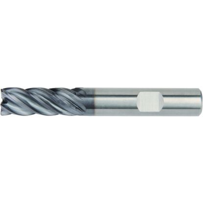 Picture of HANITA/WIDIA 577C25008W DIA 25MM SH 0.9843 LOC 1.7717 OAL 4.7638 End Mill Standard Flute Variable Helix Carbide AlTiN Single End Corner Radius 0.0295 0.75MM VariMill II