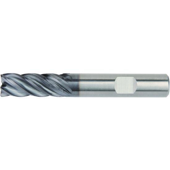 Picture of HANITA/WIDIA 577C25008W DIA 25MM SH 0.9843 LOC 1.7717 OAL 4.7638 End Mill Standard Flute Variable Helix Carbide AlTiN Single End Corner Radius 0.0295 0.75MM VariMill II