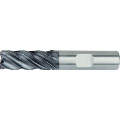 Picture of HANITA/WIDIA 5V0C25008SW DIA 1 SH 1.00 LOC 1.7500 OAL 4.50 End Mill Standard Flute High Helix Carbide AlTiN Single End Square Sharp VariMill II