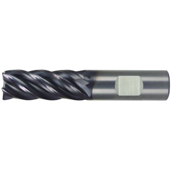 Picture of HANITA/WIDIA TM5V0S16006S DIA 5/8 SH 0.6250 LOC 1.2500 OAL 3.50 End Mill Standard Flute High Helix Carbide AlTiN Single End Square Sharp VariMill II
