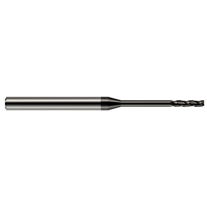 Picture of HARVEY Tool 10050 DIA 0.05 LOC 0.30 OAL 2.50 End Mill Standard Flute Standard Helix Carbide Diamond Single End Square Sharp