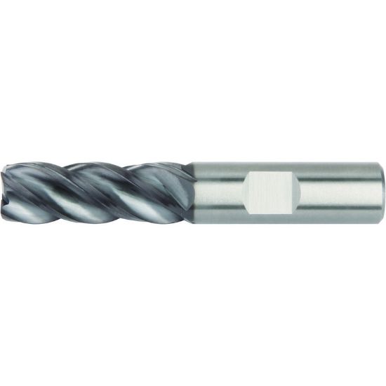 Picture of HANITA/WIDIA 4V6525028CW DIA 1 SH 1.00 LOC 4.00 OAL 7.00 End Mill Standard Flute Variable Helix Carbide AlTiN Single End Corner Radius 0.0600 1.52MM VariMill I