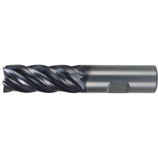 Picture of HANITA/WIDIA 577725008MT DIA 25MM SH 0.9843 LOC 1.7717 OAL 4.7638 End Mill Standard Flute Variable Helix Carbide AlTiN Single End Corner Radius 0.0295 0.75MM VariMill II