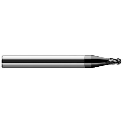 Picture of HARVEY Tool 24631-C4 .031 BALL Carbide Stub EM, 4 FL, DIAMOND End Mill Standard Flute Standard Helix Carbide Diamond Single End Ball Nose