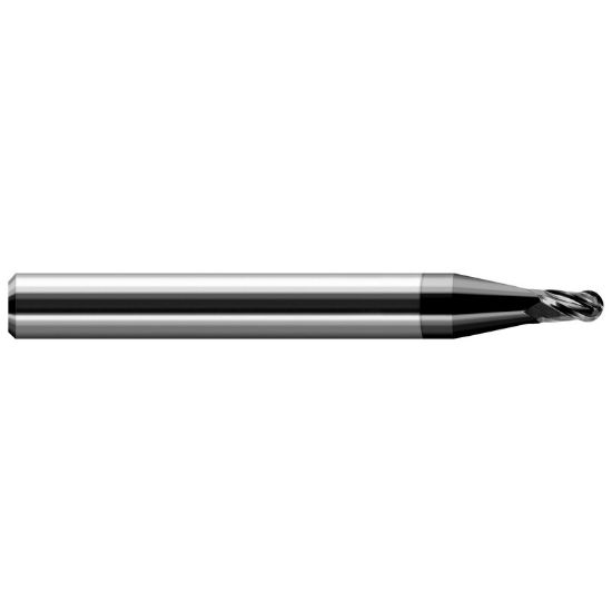 Picture of HARVEY Tool 24631-C4 .031 BALL Carbide Stub EM, 4 FL, DIAMOND End Mill Standard Flute Standard Helix Carbide Diamond Single End Ball Nose