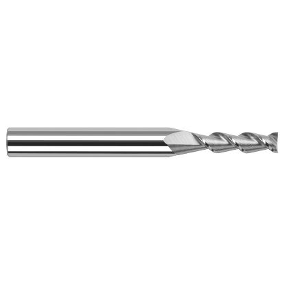 Picture of HARVEY Tool 24208 .125 D x 45 HELIX Carbide EM, 2 FL End Mill Standard Flute Standard Helix Carbide Uncoated Single End Square Sharp