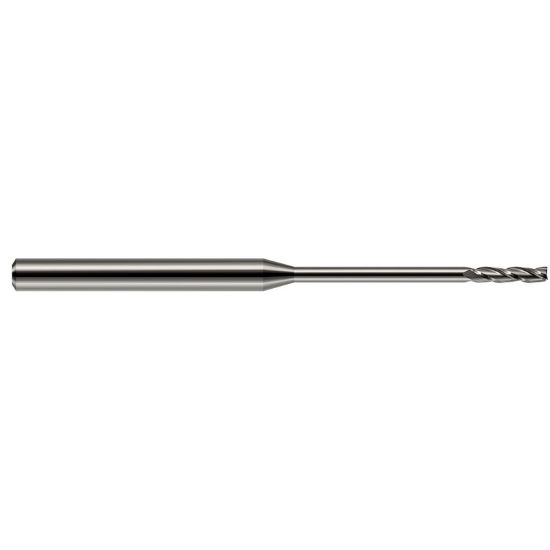 Picture of HARVEY Tool 13685 DIA 0.085 LOC 0.7500 OAL 2.50 End Mill Standard Flute Standard Helix Carbide Uncoated Single End Square Sharp