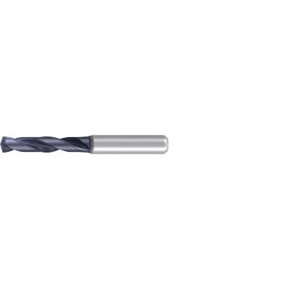 Picture of EMUGE TA103324.1468 Carbide Drill Solid Carbide 140° 0.578 Diameter 0.629 Shank 4.527 OAL 2.559 Flute 2 Flute TiAlN