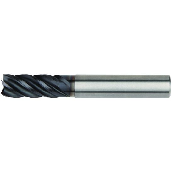 Picture of HANITA/WIDIA 57N808003MT DIA 8MM SH 0.3150 LOC 0.7480 OAL 2.9921 End Mill Standard Flute High Helix Carbide AlTiN Single End Square Sharp VariMill II