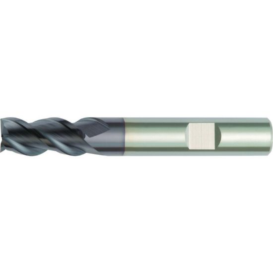 Picture of HANITA/WIDIA D503025C2W DIA 2.50MM SH 0.2362 LOC 0.1181 OAL 1.968 End Mill Standard Flute High Helix Carbide TiAlN Single End 45.0° Chamfer WIDIA Series Mills