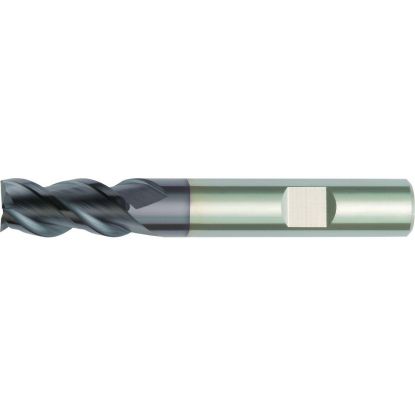 Picture of HANITA/WIDIA D513035C2W DIA 3.50MM SH 0.2362 LOC 0.2756 OAL 2.244 End Mill Standard Flute High Helix Carbide TiAlN Single End 45.0° Chamfer WIDIA Series Mills