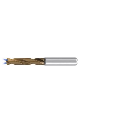 Picture of EMUGE TA204524.1627 Carbide Drill Coolant Thru Carbide 140° 0.640 Diameter 0.708 Shank 2.598 OAL 1.102 Flute 2 Flute AlCrN