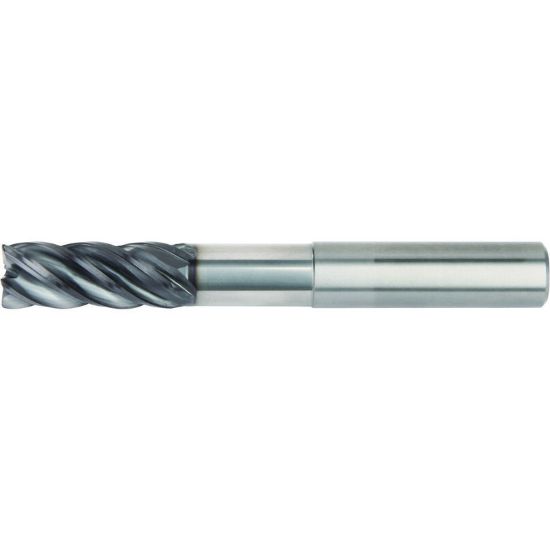 Picture of HANITA/WIDIA 5VNC25018BT DIA 1 SH 1.00 LOC 1.7500 OAL 5.50 End Mill Standard Flute Variable Helix Carbide AlTiN Single End Corner Radius 0.0300 0.76MM VariMill II
