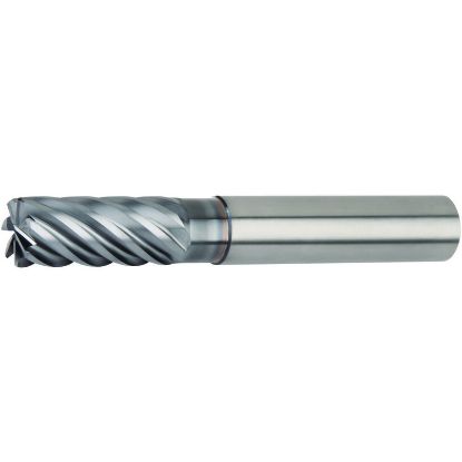 Picture of HANITA/WIDIA 77NE10004T DIA 10MM SH 0.3937 LOC 0.8661 OAL 2.9921 End Mill Standard Flute High Helix Carbide AlTiN Single End 45.0° Chamfer VariMill III