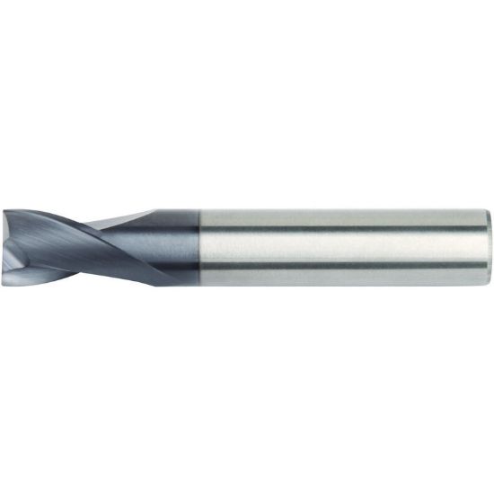 Picture of HANITA/WIDIA I2S0375T112R DIA 3/8 SH 0.3750 LOC 1.1250 OAL 3.00 End Mill Standard Flute High Helix Carbide TiAlN Single End Square Sharp WIDIA Series Mills