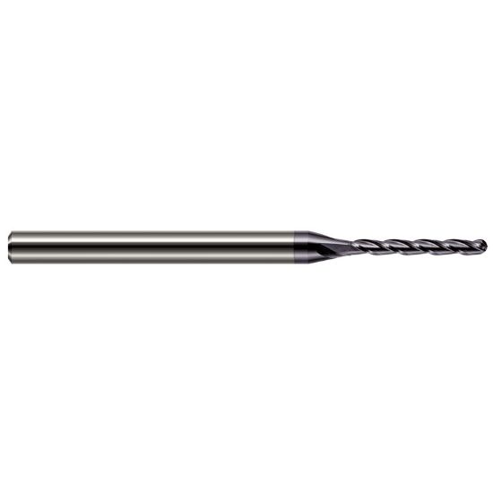 Picture of HARVEY Tool 12895-C3 DIA 0.095 LOC 0.7500 OAL 2.50 End Mill Standard Flute Standard Helix Carbide AlTiN Single End Ball Nose