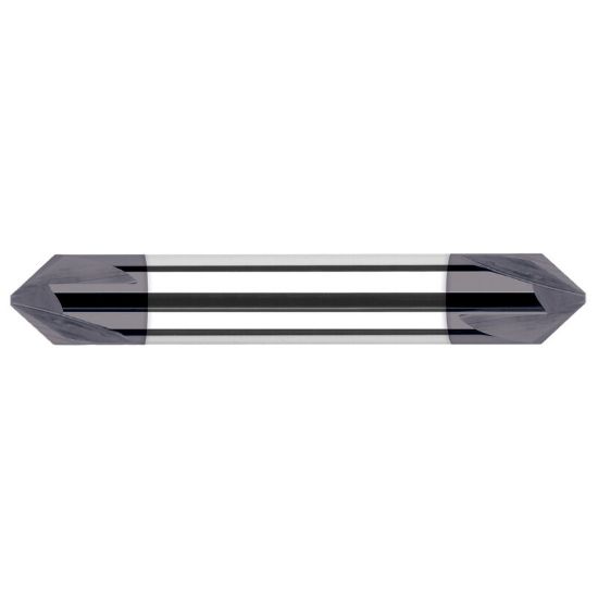 Picture of HARVEY Tool 18615-C3 1/2 DIA x 15 DEG Carbide Chamfer , DE, AlTiN Chamfer Mill Carbide AlTiN Double End Cham Mill