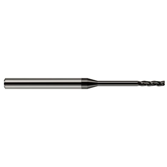 Picture of HARVEY Tool 10075 DIA 0.075 LOC 0.50 OAL 2.50 End Mill Standard Flute Standard Helix Carbide Diamond Single End Square Sharp