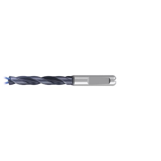 Picture of EMUGE TA513344.0511 Carbide Drill Coolant Thru Carbide 140° 0.201 Diameter 0.236 Shank 3.228 OAL 1.732 Flute 2 Flute TiAlN