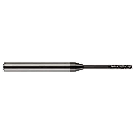 Picture of HARVEY Tool 10040 DIA 0.04 LOC 0.20 OAL 2.50 End Mill Standard Flute Standard Helix Carbide Diamond Single End Square Sharp