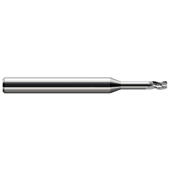 Picture of HARVEY Tool 41547 .047 DIA x .010 R STB FL 5x RCH EM End Mill Standard Flute Standard Helix Carbide Uncoated Single End Corner Radius 0.0100 0.25MM