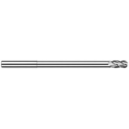Picture of HARVEY Tool 14948 DIA 3/4 LOC 1.1250 OAL 8.00 End Mill Standard Flute Standard Helix Carbide Uncoated Single End Ball Nose
