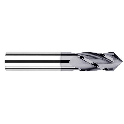 Picture of HARVEY Tool 15316-C3 1/4 DIA x 90 Carbide Drill /Mill, 4 FL AlTiNDrill /Mill Carbide AlTiN Single End Drill Point