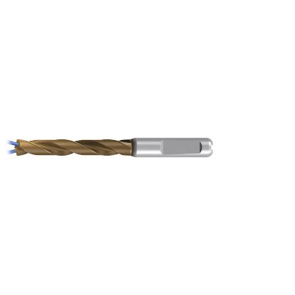 Picture of EMUGE TA514524.1270 Carbide Drill Coolant Thru Carbide 140° 0.500 Diameter 0.551 Shank 4.881 OAL 3.031 Flute 2 Flute AlCrN