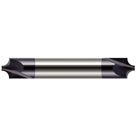 Picture of HARVEY Tool 17012-C3 .012 R x .046 P FLRD CREM, DE 2 FL AlTiN Corner Rounder Carbide AlTiN Double End Corner Rounder 0.0120 0.30MM