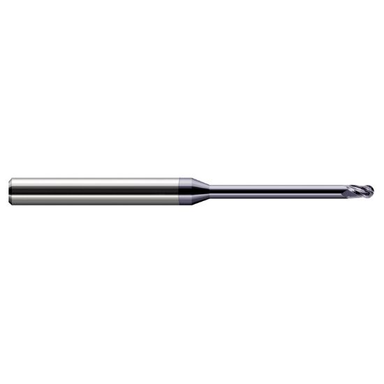 Picture of HARVEY Tool 35662-C3 .062 BALL Carbide STB FL 12x RCH EM, AlTiN End Mill Standard Flute Standard Helix Carbide AlTiN Single End Ball Nose