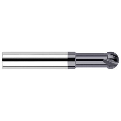 Picture of HARVEY Tool 22908-C3 .125 D x 220 LR/LS UNDERCUT EM, AlTiN End Mill Standard Flute Standard Helix Carbide AlTiN Single End Ball Nose 220°