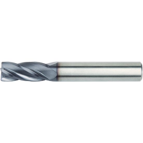 Picture of HANITA/WIDIA 40240800T041S DIA 8MM SH 0.3150 LOC 1.6142 OAL 3.9370 End Mill Standard Flute High Helix Carbide Uncoated Single End Square Sharp WIDIA Series Mills