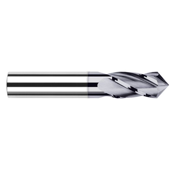 Picture of HARVEY Tool 27416-C3 1/4 D x 100 Carbide Drill /Mill, 4 FL AlTiNDrill /Mill Carbide AlTiN Single End Drill Point