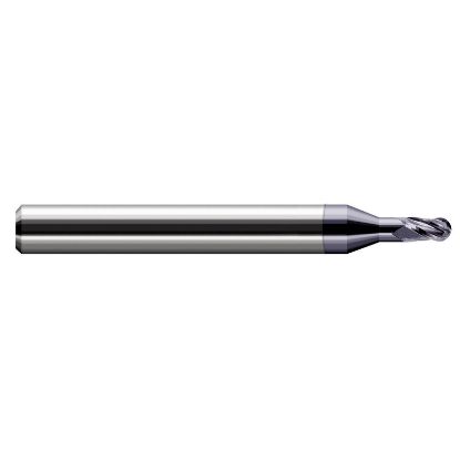Picture of HARVEY Tool 47920-C3 .020 BALL Carbide STB FL 3x RCH EM, AlTiN End Mill Standard Flute Standard Helix Carbide AlTiN Single End Ball Nose