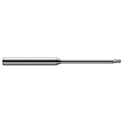 Picture of HARVEY Tool 49230 DIA 0.03 LOC 0.0450 OAL 2.50 End Mill Standard Flute Standard Helix Carbide Uncoated Single End Ball Nose