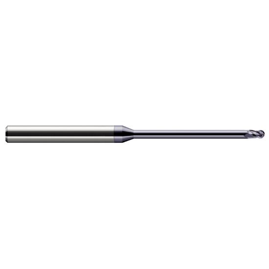 Picture of HARVEY Tool 49245-C3 .045 BALL Carbide STB FL 15x RCH EM, AlTiN End Mill Standard Flute Standard Helix Carbide AlTiN Single End Ball Nose