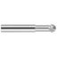 Picture of HARVEY Tool 22708 .125 D x 220 UNDERCUT EM End Mill Standard Flute Standard Helix Carbide Uncoated Single End Ball Nose 220°